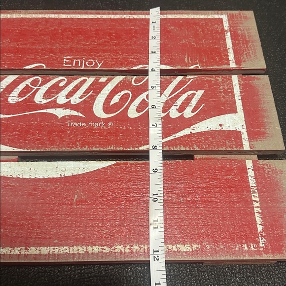 Coca-Cola Rustic Red and White Sign - Picture 5 of 6